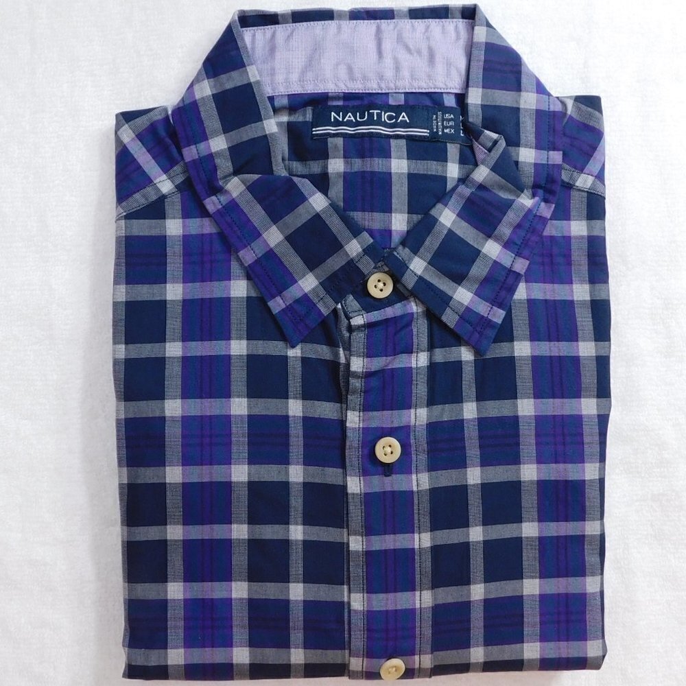 Nautica Navy Long-Sleeve Shirt - M 731516420326